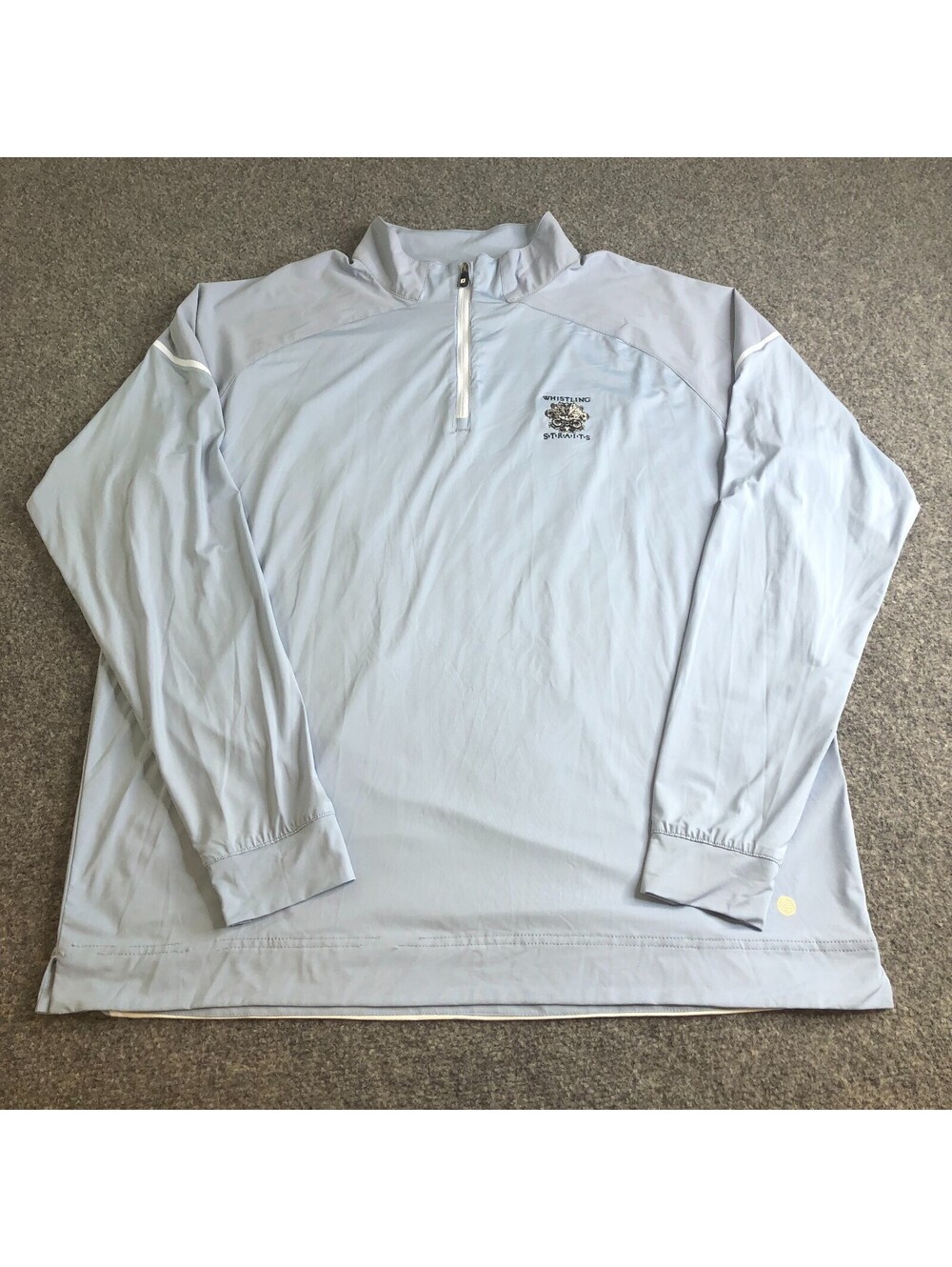 FootJoy 1/4 Zip Pullover Mens Large Light Blue Tempo Series Quick Dry Rain Golf